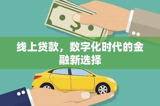 望谟线上贷款，数字化时代的金融新选择