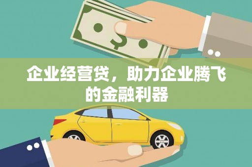 颍泉企业经营贷，助力企业腾飞的金融利器