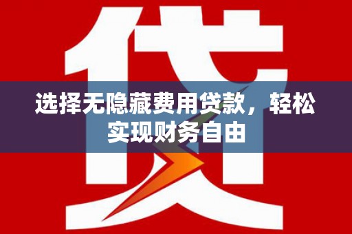 镇赉选择无隐藏费用贷款，轻松实现财务自由