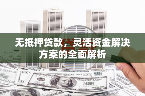 湖州无抵押贷款，灵活资金解决方案的全面解析