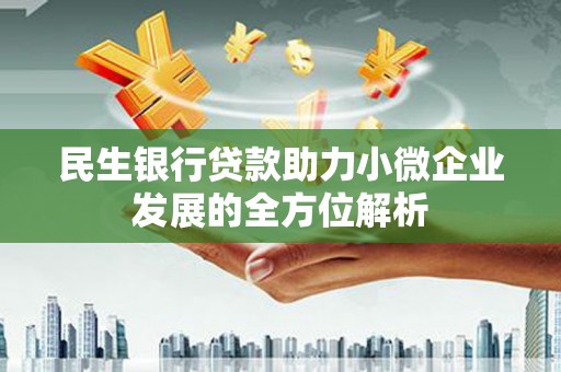 丰县民生银行贷款助力小微企业发展的全方位解析