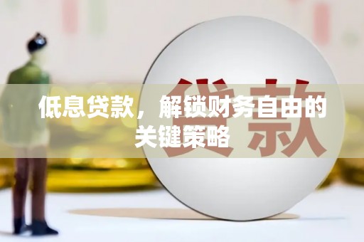 新林低息贷款，解锁财务自由的关键策略