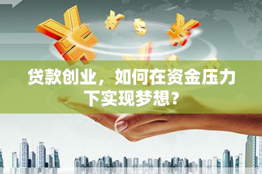 雨山贷款创业，如何在资金压力下实现梦想？