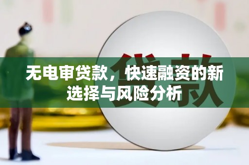 中区无电审贷款，快速融资的新选择与风险分析