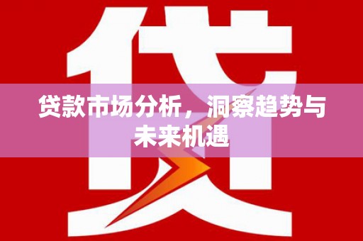 韶关贷款市场分析，洞察趋势与未来机遇
