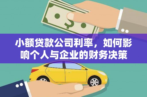 武胜小额贷款公司利率，如何影响个人与企业的财务决策