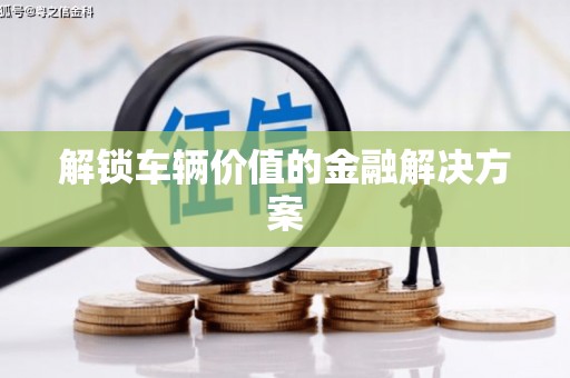 文安解锁车辆价值的金融解决方案